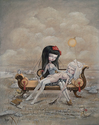 Мрачные и прекрасные куклы художницы Кукула (Kukula) в оригинальных арт иллюстрациях Натали Абрамович. Много фото