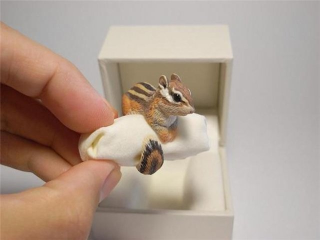 Колечко в виде щенка сделанное по мотивам работ Дзиро Миура, Jiro Miura (фото 2)