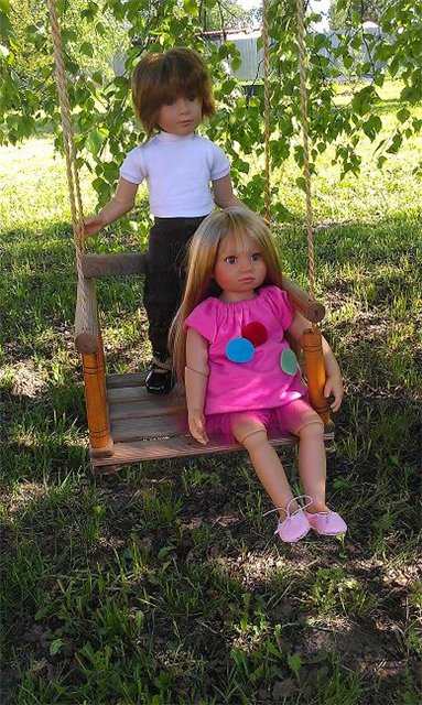 Как Лиза и Мишка отдыхали на даче. Куклы Kidz' n Cats (фото 10)