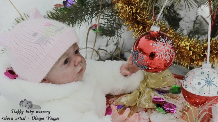 Моё предновогоднее чудо, моя Карлотта. Кукла реборн Олеси Венгер