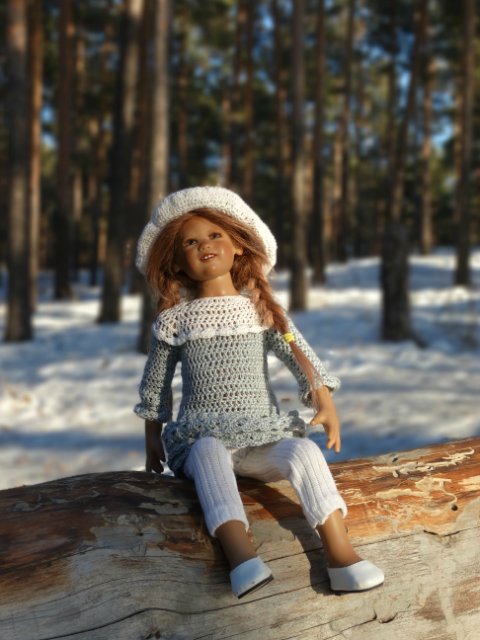 Вязаные платья для Пиппы — Одежда и обувь для кукол своими руками: фото (фото 10)