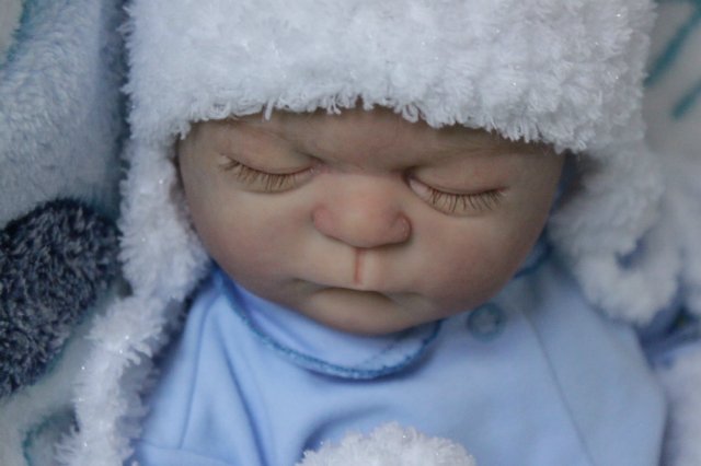 Спящий малышок Жульенчик. Куколка реборн Вишни Виктории