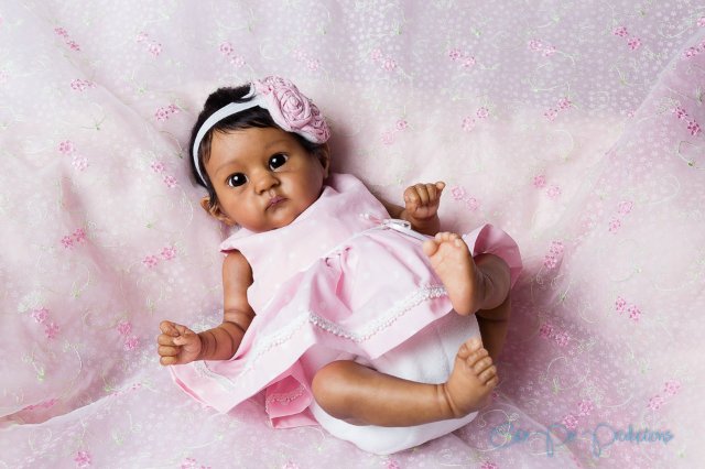 Этническая крошечка реборн, прототип PIXIE скульптора Bonnie Brown