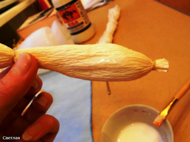 Реставрация антикварной новогодней игрушки из ваты. Снегурочка и Дед Мороз. +БОНУС, папье маше из ваты