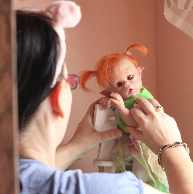 Чудо в перьях, кукла-реборн Элины Кудрявцевой