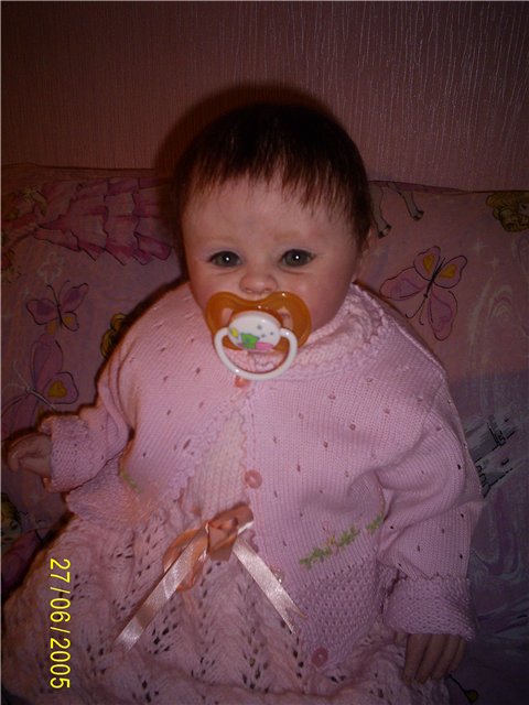 Мой первый вязальный опыт,после долгого перерыва... Для куклы реборн (фото 4)