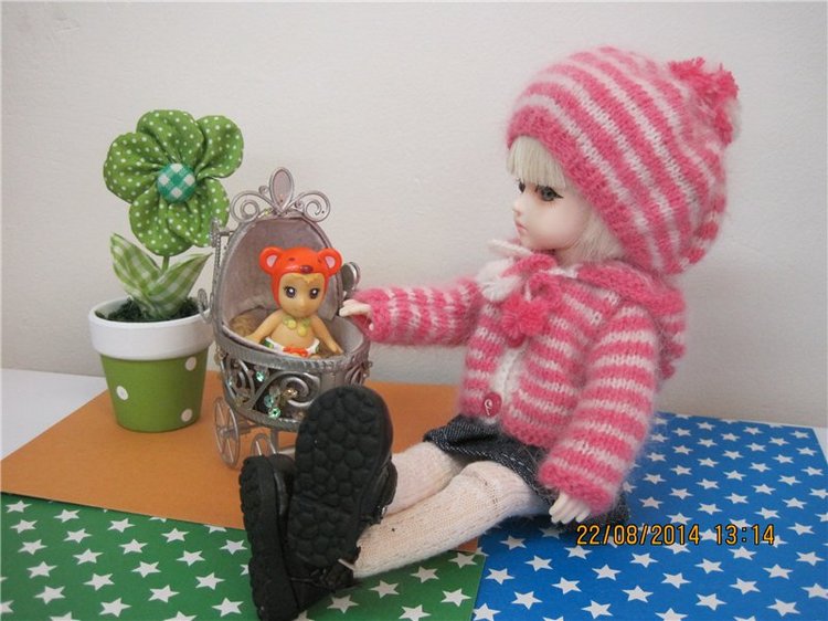 Обновочки для Анечки. Куколка БЖД из молда Близнецы от Кастом Хаус, рост 24 см (фото 6)