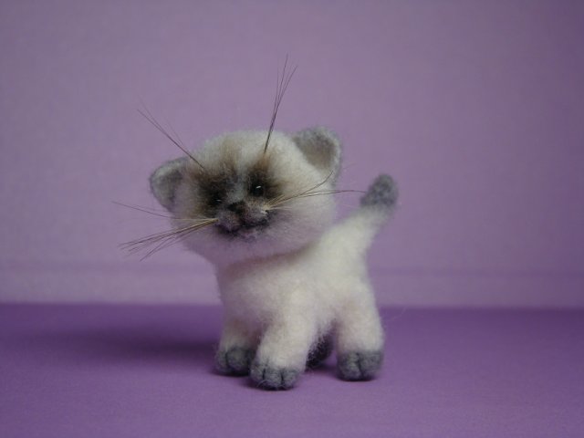 Котик. Авторская игрушка валянием из шерсти Ольги Чернухо (фото 4)