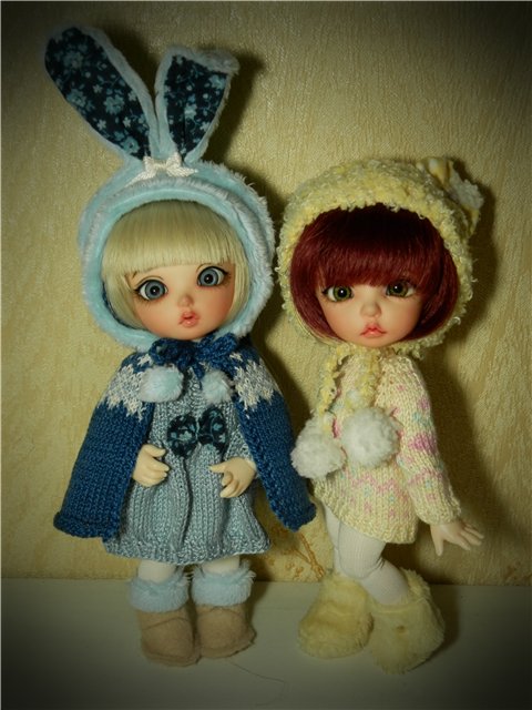 Малышки: зайка и котенок — Одежда и обувь для кукол BJD (БЖД): 1/3