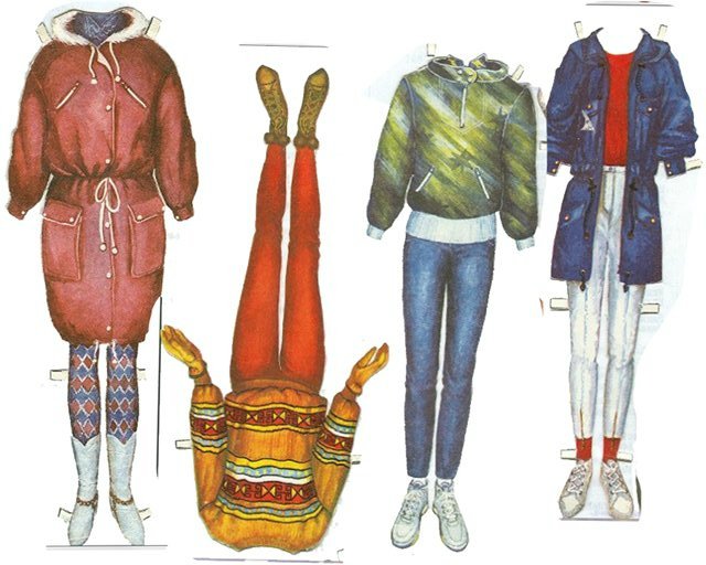 Бумажные куклы для вырезания моего детства