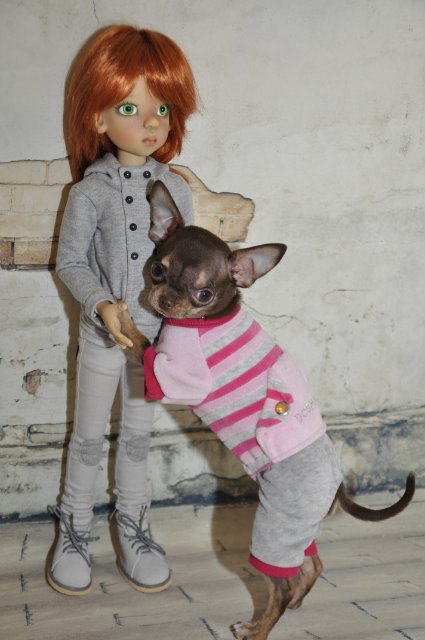 Лайла (Кайе Виггз) с Феней (чишечка). Надеюсь, что любителей собачек на сайте также много, как и поклонников кукол от Кайе