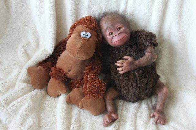 Обезьянка Bindi кукла реборн Элины Кудрявцевой