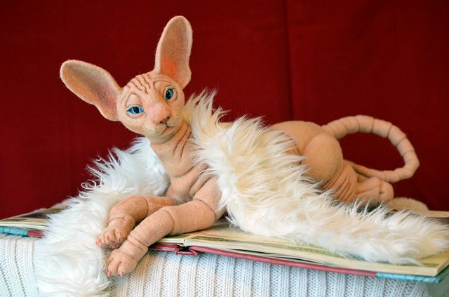 Монстрокот. Игрушка валянием из шерсти своими руками