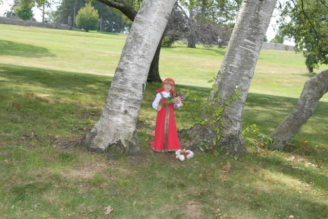 Мне березка нравится - ведь обе мы красавицы! Листья тихо шелестят, меж собою говорят