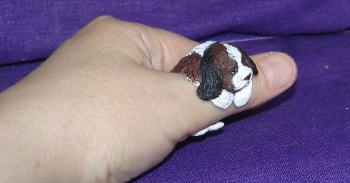 Колечко в виде щенка сделанное по мотивам работ Дзиро Миура, Jiro Miura (фото 6)