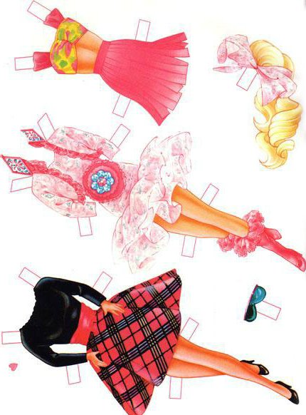 Бумажные куклы для вырезания моего детства