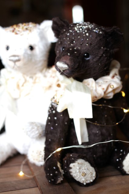 Мишки тедди День и Ночь. Авторские игрушки Татьяны Матляк