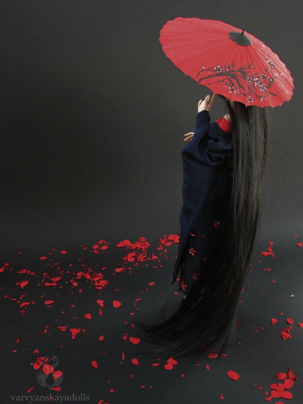 Полиуретановая шарнирная кукла Цубаки (Камелия)