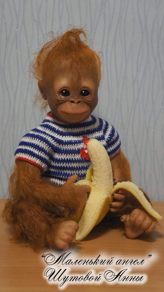 Орангутанчик Смайлик. Кукла-реборн Шутовой Анны