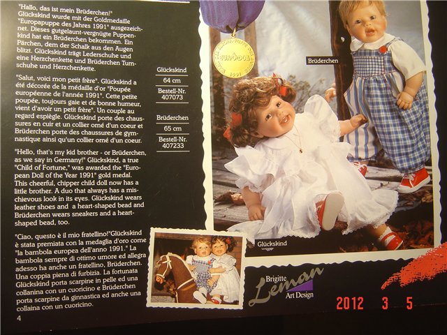 Каталог ZAPF 1993г, ч2 — Коллекционные куклы Zapf Creation (Запф): Designer Collection