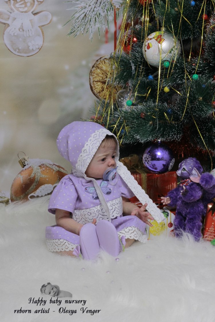 Моё предновогоднее чудо, моя Карлотта. Кукла реборн Олеси Венгер (фото 4)