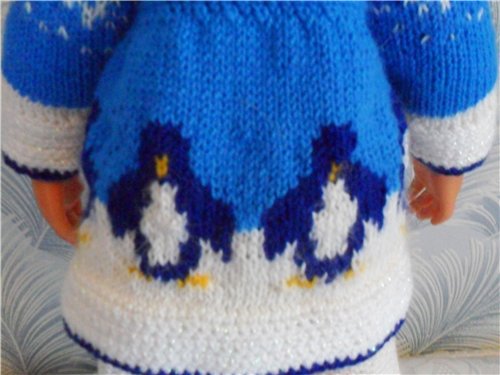 Вот такие мы пингвины))) Теплая одежда для кукол Готц (50 см) и фэйсинок