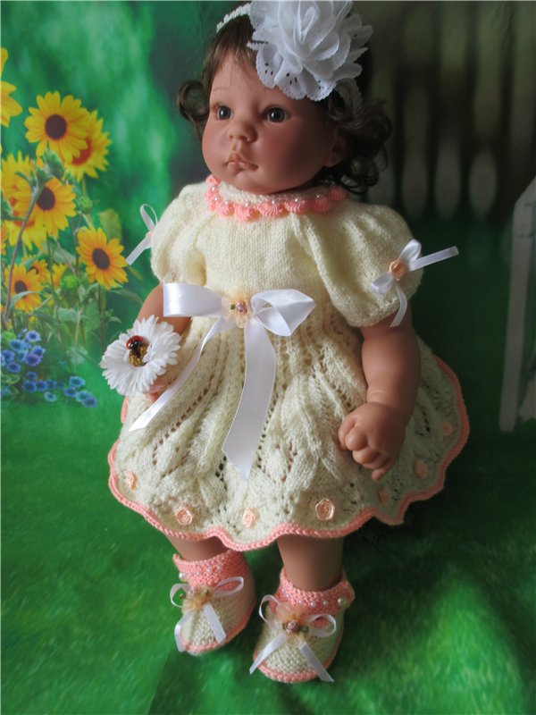 «Бутончик чайной розы»- моя новая работа ( для малышек Lee Middleton ,реборн и всеx подобныx малышек-очаровашек)