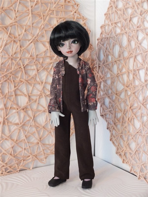 Как из идеи вязаного платья получается шитый комбинезон... или чего хотят наши куклы (фото 10)