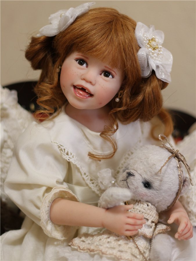 Тебя солнце улыбкой своей обласкало и наполнило жизнью и светом своим … авторская кукла Джули Фишер, Julie Fischer