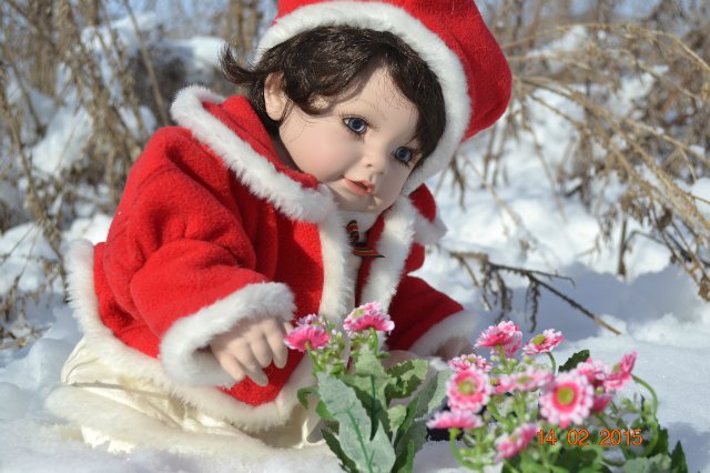 За корзинкой подснежников... Кукла Adora