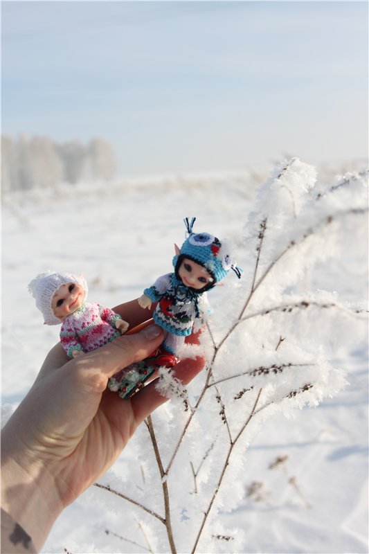 Зимняя прогулка моих крошек! Реалпуки Pupu и реалпуки Сосо