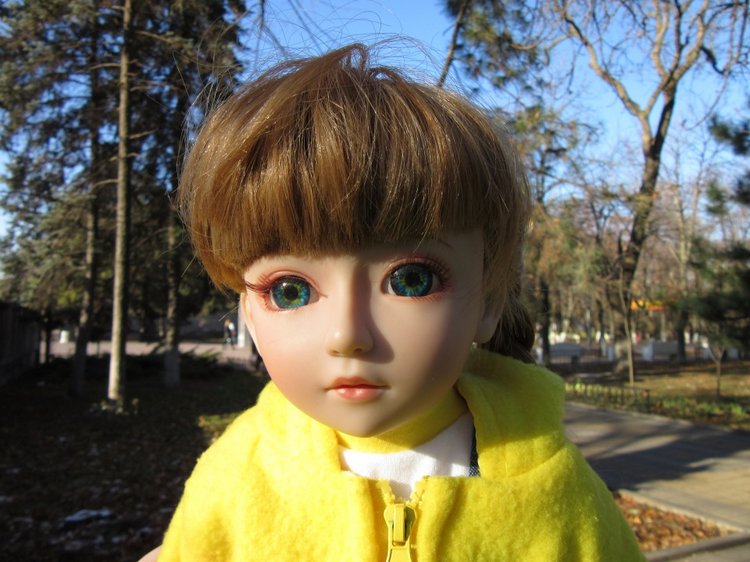 Утренняя прогулка в парке Горького с Соломоном и Анхен, или О сложностях гуляния с собакой и куклой одновременно