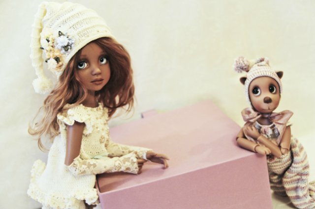 Моя нежная и очень красивая Руби и ее друг малыш медвежонок Тед