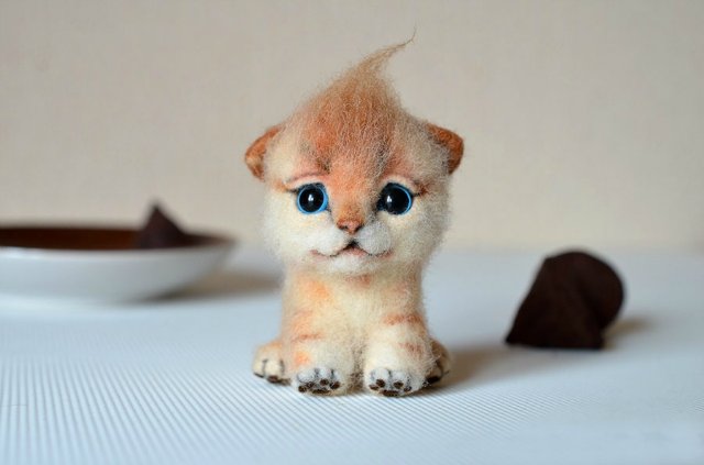 Летние мурчалки. Игрушки валянием из шерсти ручной работы (фото 7)