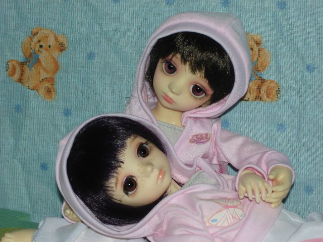 Мои близняшки Ран и Рен (bjd Dollzone Sis)