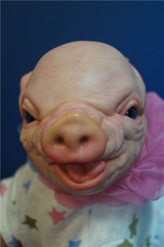 Пухля в новом образе-свинка реборн Рязановой Елены