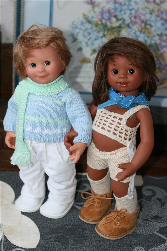 Сладкая парочка - зефирчик с шоколадом или Лука и Штрубеллина, студийные вихтелята Rosemarie Anna Muller (фото 7)