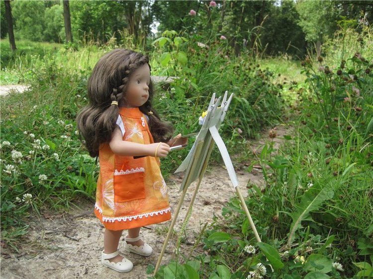 Моя маленькая художница. Кукла Kaethe Kruse Таточка | Бэйбики Моя маленькая художница. Кукла Kaethe Kruse Таточка