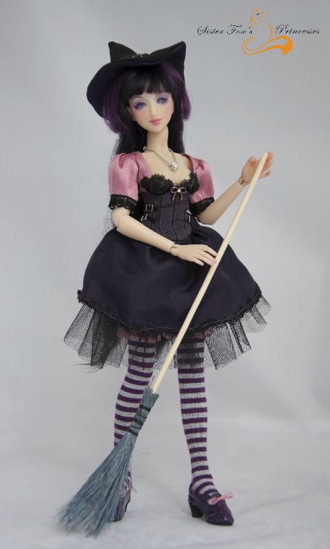 Лиловая ведьмочка от SisterFox. Авторская кукла | Бэйбики Лиловая ведьмочка от SisterFox. Авторская кукла (фото 5)
