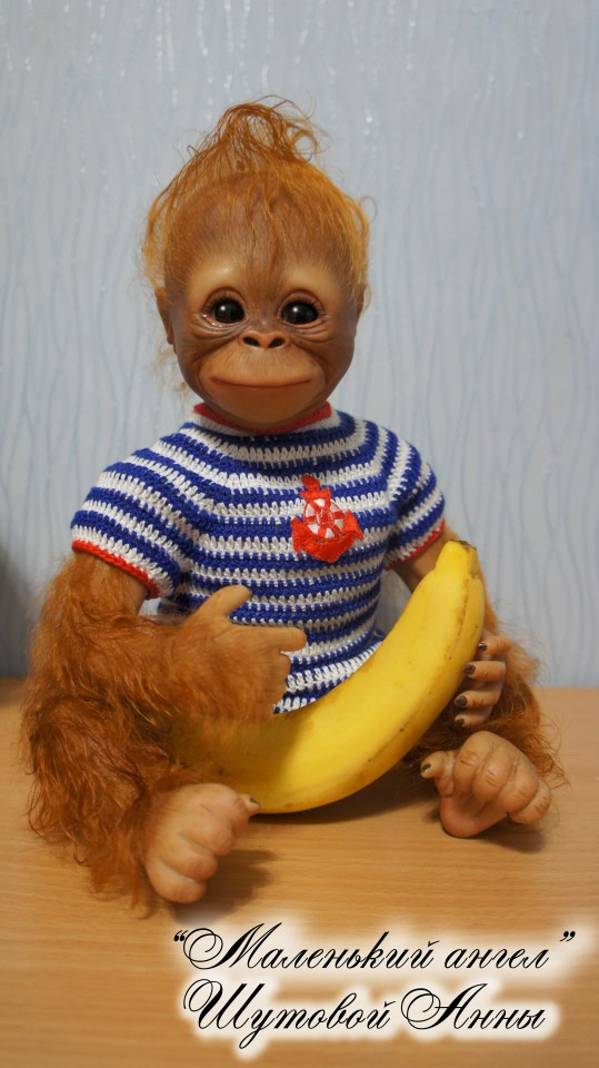 Орангутанчик Смайлик. Кукла-реборн Шутовой Анны