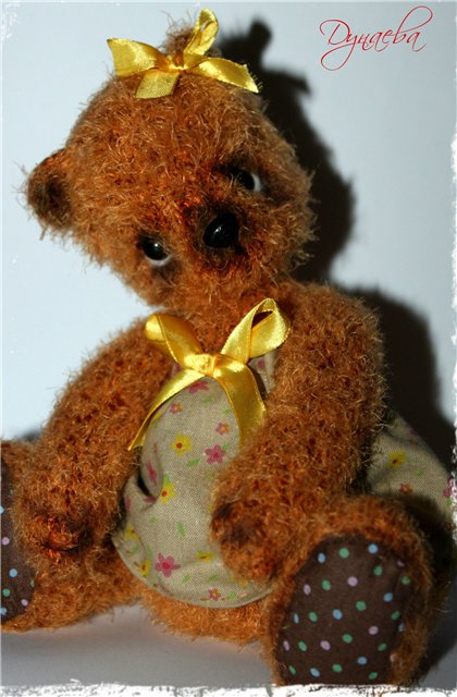 Мишка Соничка. Игрушка вязанная крючком (фото 4)