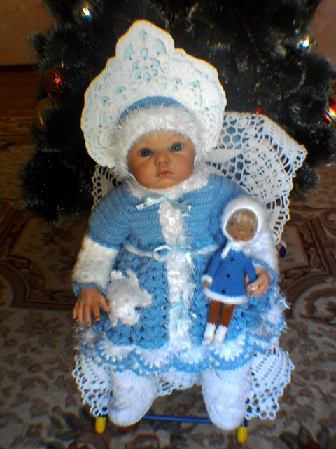 Снегурочка реборн Лола и веселый снеговик Ларс