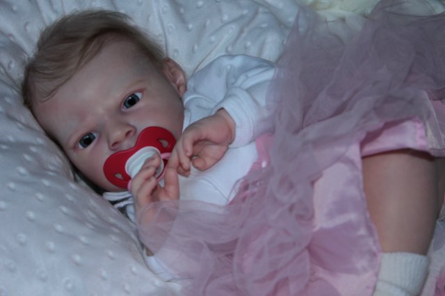 Маленькая кнопочка реборн Сабрина, художник Беспалова Жанна