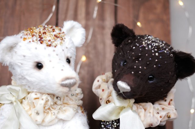 Мишки тедди День и Ночь. Авторские игрушки Татьяны Матляк (фото 7)