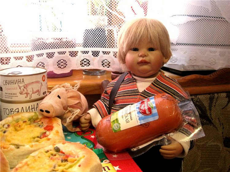 Пончик Эдер. Радость встречи. Коллекционна кукла Susi Eimer (фото 7)