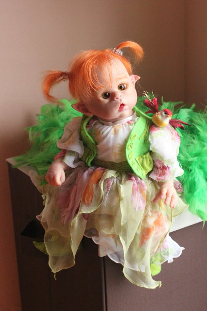 Чудо в перьях, кукла-реборн Элины Кудрявцевой