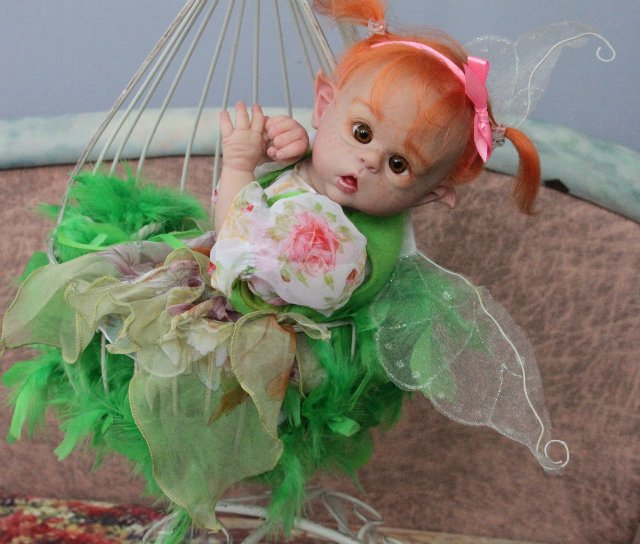 Чудо в перьях, кукла-реборн Элины Кудрявцевой