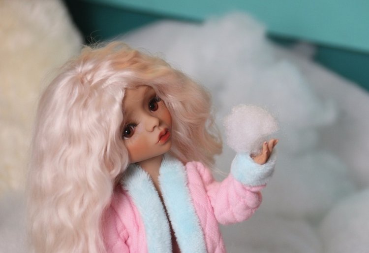 Новогоднее настроение в ноябрьский дождь. Шарнирная кукла (фото 7)