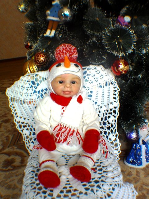 Снегурочка реборн Лола и веселый снеговик Ларс (фото 9)