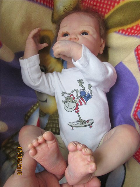 Милая щекастик реборн Пэрис (фото 9)